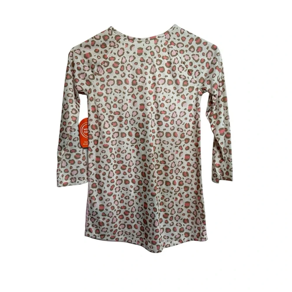 wonder‎ nation girls sleepwear pajamas long sleeve shirt size small 6 6x cats